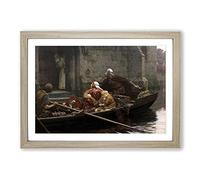 In Time of Peril by Edmund Leighton Framed Print | A2 Oak Framed Wall Art | Ready to Hang | Modern Nature Picture | Living Room Bedroom Lounge Office
