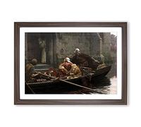 In Time of Peril by Edmund Leighton Framed Print | A2 Walnut Framed Wall Art | Ready to Hang | Modern Nature Picture | Living Room Bedroom Lounge Office