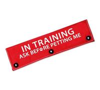 in Training Ask Before Petting Me Funny Red Dog Leash Sleeve Wrap Dog Walking Accessory - Pet Birthday Gift - Gift for Dog Owner and Lover