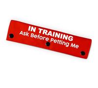 in Training Ask Before Petting Me Pet Leash for Dogs, Funny Dog Leash Wrap for Pet Dog Lovers Owners Gift (Red)
