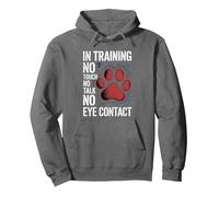 In Training No Touch No Talk No Eye Contact - Pullover Hoodie, Adult Unisex, Asphalt Grey, Large