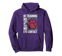 In Training No Touch No Talk No Eye Contact - Pullover Hoodie, Adult Unisex, Purple, XX-Large
