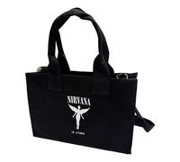 In Utero Back Print Cotton Tote Bag Nirvana Black One Size