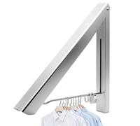 IN VACUUM Drying Racks for Laundry Foldable, Retractable Clothes Folding Indoor, Aluminium, Home Storage Organizer Wall Hanger for Clothes (1 Racks, Silver)
