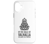 In Valhalla The Brave Live Forever - Odin Viking Mythology Case for iPhone 16 Plus