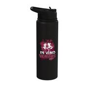 in Vino Veritas Wine Lover Wine Tasting Stainless Steel Insulated Water Bottle