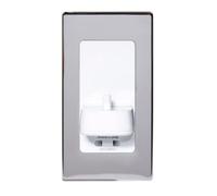 In-Wall Electrical Toothbrush Charger with Shaver Socket - PV12PS POLISHED STEEL