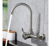 in-Wall Kitchen 304 Stainless Steel, Kitchen Sink Sinks Laundry Pool, Universal Swivel, Faucet-A(A)