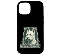 In West Highland White We Trust Funny Vintage Westie Dog Case for iPhone 15