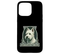 In West Highland White We Trust Funny Vintage Westie Dog Case for iPhone 15 Pro Max