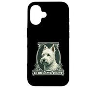 In West Highland White We Trust Funny Vintage Westie Dog Case for iPhone 16