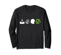 in Your Head Zombie Rebus Funny Halloween Riddle Puzzle Long Sleeve T-Shirt