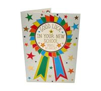 In Your New School Rosette Design Good Luck Card