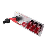 In1 12V LED Toggle Panel with Engine Start Pushor Racing Car RV Truck - Racing Car Panel 12V - SKu 12V Race Car Panel Racing Starter (Red)