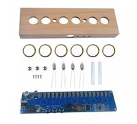 IN14 Nixie Tube Clock DIY Kit, 7-Color RGB Backlight with Sleep Mode, Acrylic Case for 6-Digit Display (Tubes Not Included)
