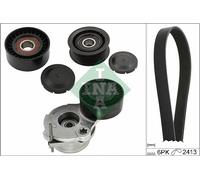 INA V-ribbed belt set 529 0484 10 Check alternator freewheel clutch & replace if necessary AUDI: A6 C7 Avant, A7 Sportback, A6 C7 Saloon