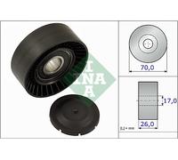 INA 531 0891 10 TENSIONER PULLEY, V-RIBBED BELT, Black