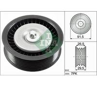 INA 532 0808 10 Deflection/Guide Pulley, V-ribbed belt for MERCEDES-BENZ