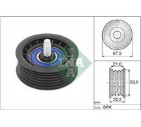 INA 532 0906 10 Deflection/Guide Pulley, V-ribbed belt for BRABUS,MERCEDES-BENZ