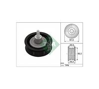 Ina 532 0909 10 - Deflection/Guide Pulley, V-ribbed belt