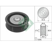 INA 532 1181 10 Deflection/Guide Pulley, V-ribbed belt for MERCEDES-BENZ