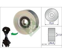 INA 532067610 V-Ribbed Belt Deflection/Guide Pulley Fits Opel Peugeot Vauxhall