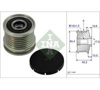 INA 535 0001 10 Alternator Freewheel Clutch for FORD,SEAT,SKODA,VW