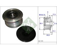 INA Alternator Freewheel Clutch 535 0089 10 for Renault Clio III, Symbol III, Modus/Grand Modus