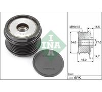 INA 535 0308 10 Alternator Freewheel Clutch OE REPLACEMENT
