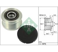INA 535 0327 10 Alternator Freewheel Clutch for OPEL,VAUXHALL