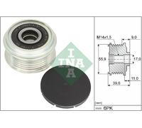 INA 535 0340 10 Alternator clutch pulley