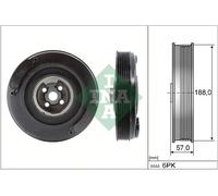 Crankshaft Pulley (TVD) fits VW LT Mk2 2.5D 96 to 06 Torsional Vibration Damper