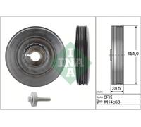 Crankshaft Pulley (TVD) fits DACIA DUSTER 1.6 1.5D 2010 on INA 123030453R New