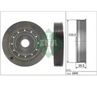 INA 544 0091 10 Belt Pulley, crankshaft for RENAULT