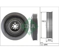 INA 544 0102 10 Crankshaft Pulley Fits Audi VW A4 A5 A6 A7 A8 Phaeton Q5 Q7