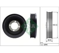 INA 544 0123 10 Crankshaft Pulley Fits Chevrolet Opel Vauxhall Astra H Classic J