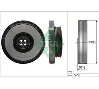INA 544 0605 10 Crankshaft Pulley Fits Mercedes C-Class Cls E-Class Glc Gle Polo