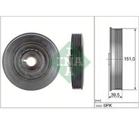 Crankshaft Pulley (TVD) fits DACIA SANDERO Mk2 1.6 1.5D 2008 on INA 123030453R