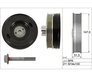 INA Belt Pulley Set Crankshaft Part No - 544050920