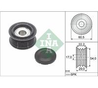 INA 532 0854 10 Deflection / Guide Pulley, v-ribbed belt