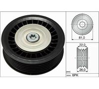 INA Deflection/Guide Pulley - V-Ribbed Belt - Part No - 532067810