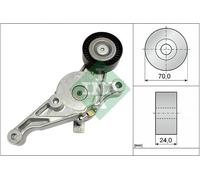 Aux Belt Tensioner fits VW TRANSPORTER Mk5 1.9D 03 to 09 Drive V-Ribbed INA New