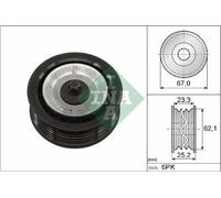 INA V-Belt Deflection Pulley for Alfa Romeo Giulia 180 2.1 Oct 2015-Present