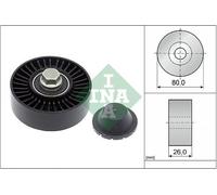 Aux Belt Idler Pulley fits BMW 525 E60, E61 3.0 07 to 10 N53B30A Guide INA New