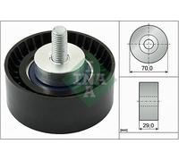 Aux Belt Idler Pulley fits IVECO DAILY 2.3D 2002 on Guide Deflection INA Quality