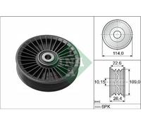 INA V-Belt Deflection Pulley for Mercedes Benz Vito 116 CDi 2.1 Sep 2010-Present