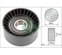 INA V-Belt Deflection Pulley for Renault Laguna 2.0 October 2004 to October 2007
