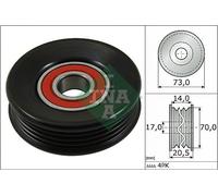 INA V-Belt Tensioner Pulley for Subaru Impreza R EL15 1.5 May 2006 to May 2007