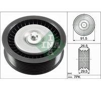 INA V-belt Pulley 532 0808 10 Plastic for Mercedes-Benz CLS, S-Class, E-Class, GLE