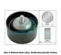 INA V-Ribbed Belt Idler, Deflection/Guide Pulley - 532 0593 10 - OE Quality